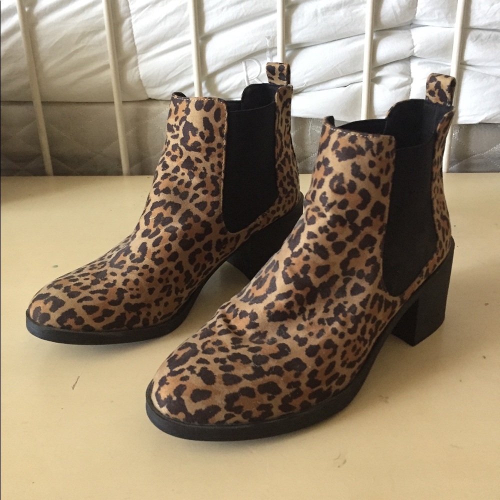 Cheetah ankle boots